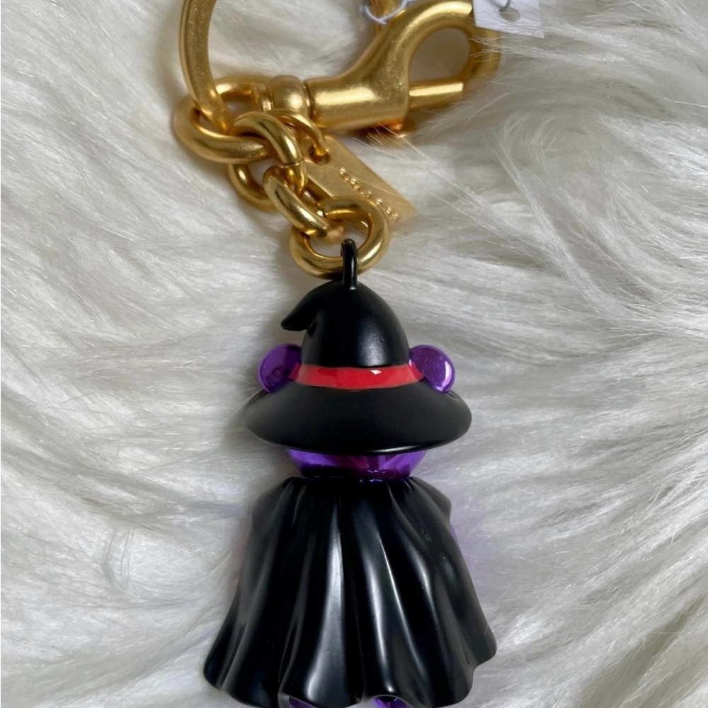 NWT Coach Halloween Witch Bear Charm In Purple with packaging - Picture 9 of 11